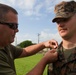 US Marine Jon Hidlay is promoted to the rank of Gunnery Sgt.