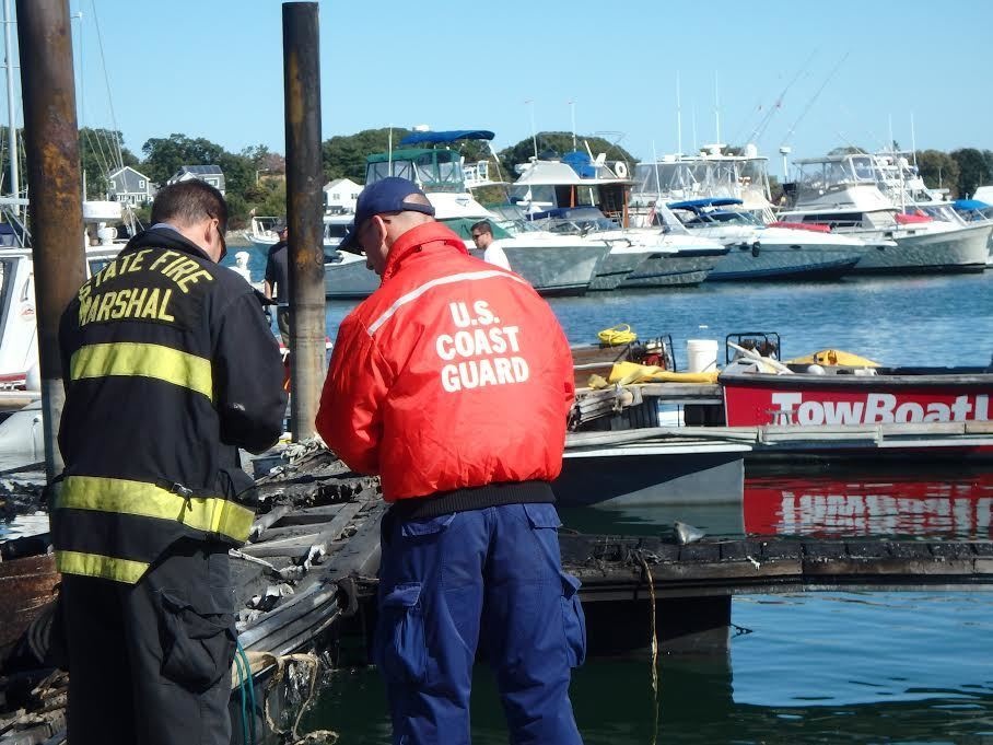 Coast Guard assists local agencies during marina fire