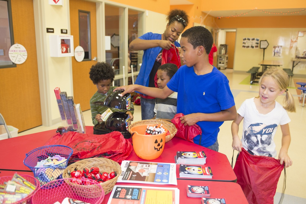 Kids participating in Fire Prevention Week at YAC