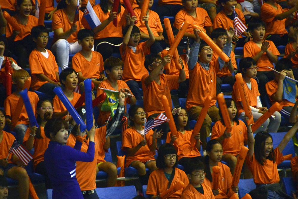 Taekwondo fans at CISM World Games