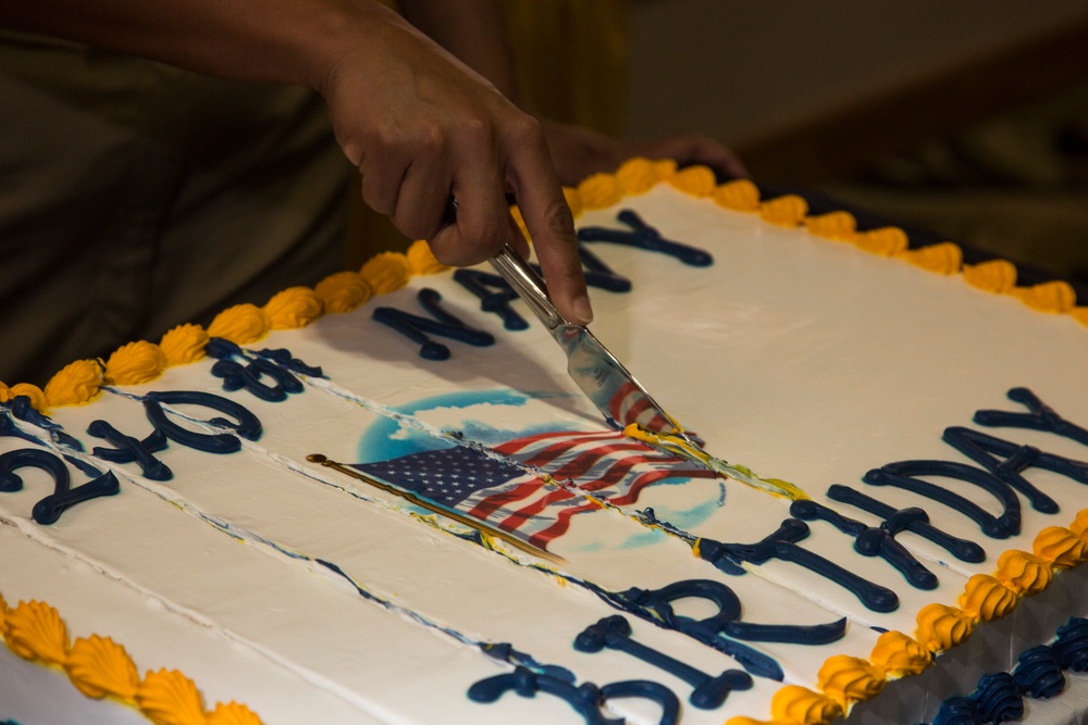 U.S. Navy cake cutting ceremony