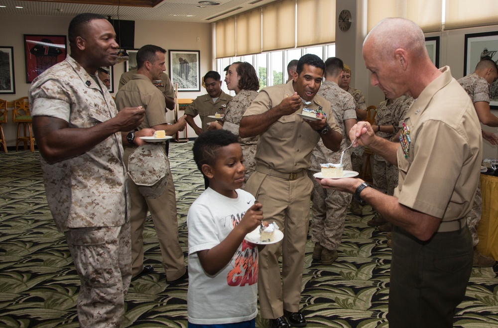 U.S. Navy cake cutting ceremony