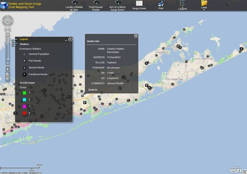 Page from Suffolk County Office of Emergency Management  website