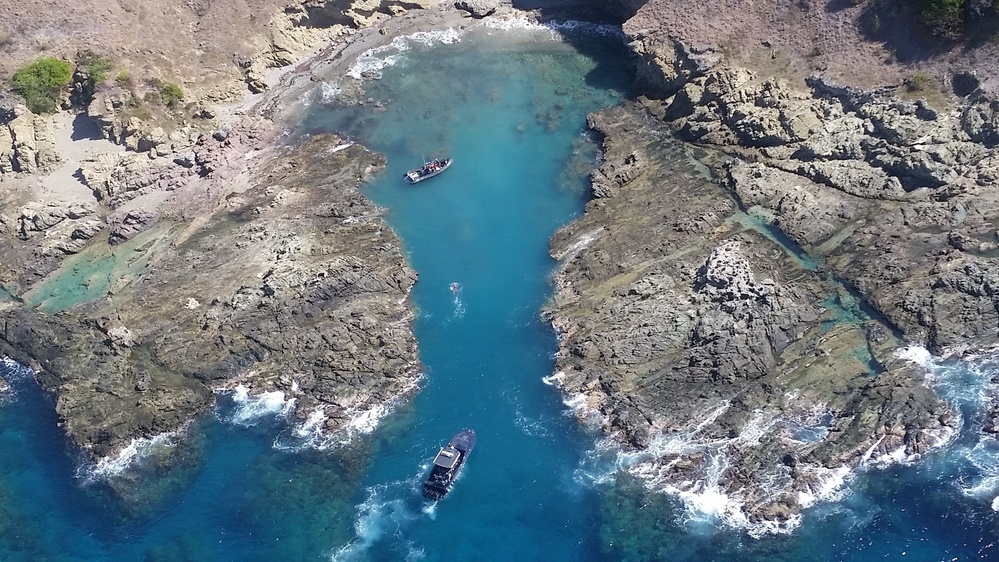 Coast Guard, Puerto Rico police rescue five from zodiac boat off Desecheo Island, Puerto Rico