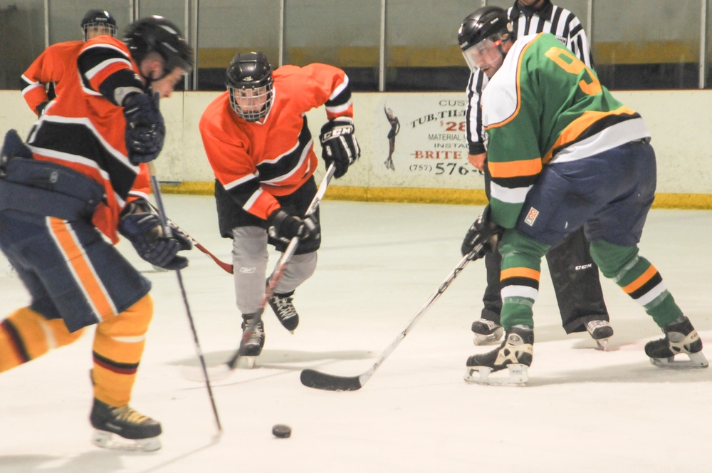 USS Lincoln Hockey Team plays game in Virginia Beach