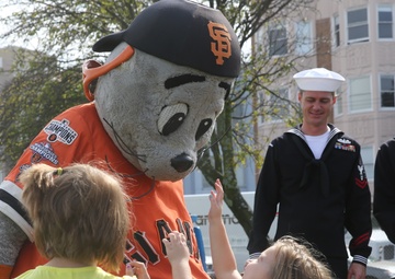 Service members compete in softball tournament at San Francisco Fleet Week 2015