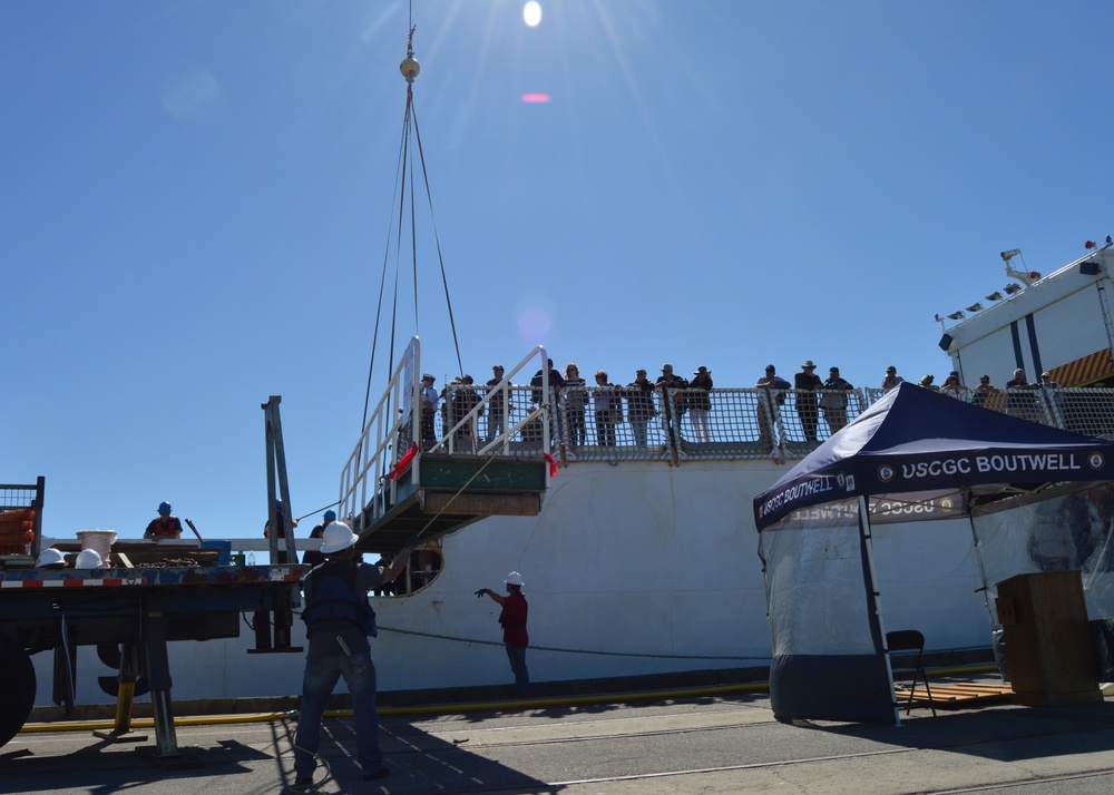 Family and friends aboard USCGC Boutwell