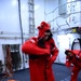 Emersion suit training aboard the Coast Guard Cutter Midgett