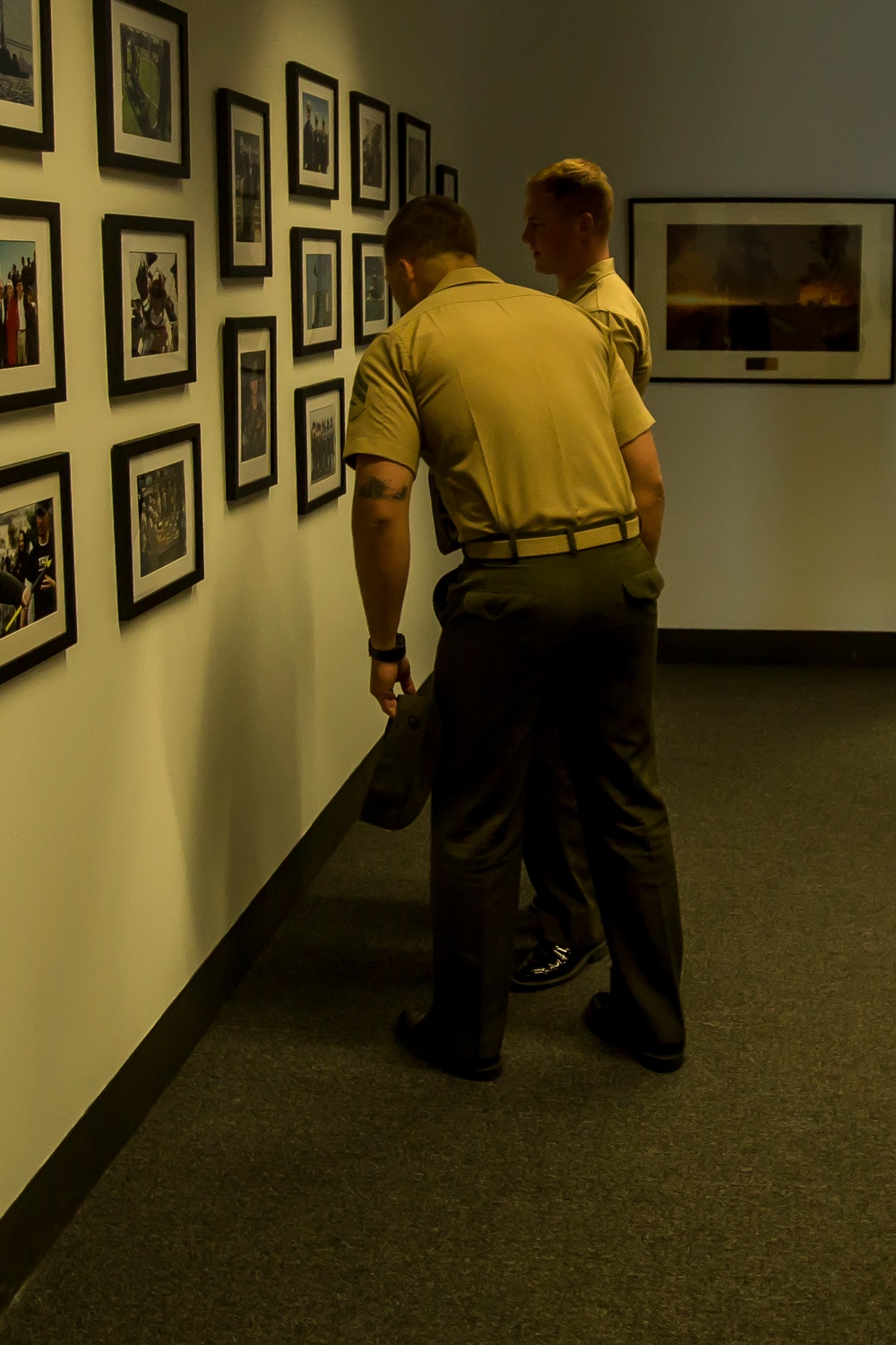 Marines visit Veterans and Service Members Art Exhibit