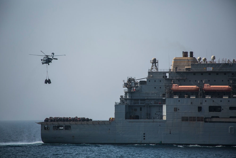 Stocked for Days: USS Essex receives replenishment-at-sea
