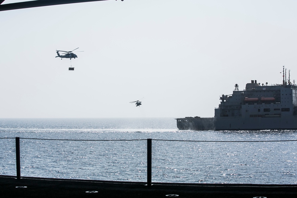 Stocked for Days: USS Essex receives replenishment-at-sea