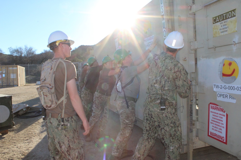 US Navy sailors train British Army soldiers in expeditionary medical training