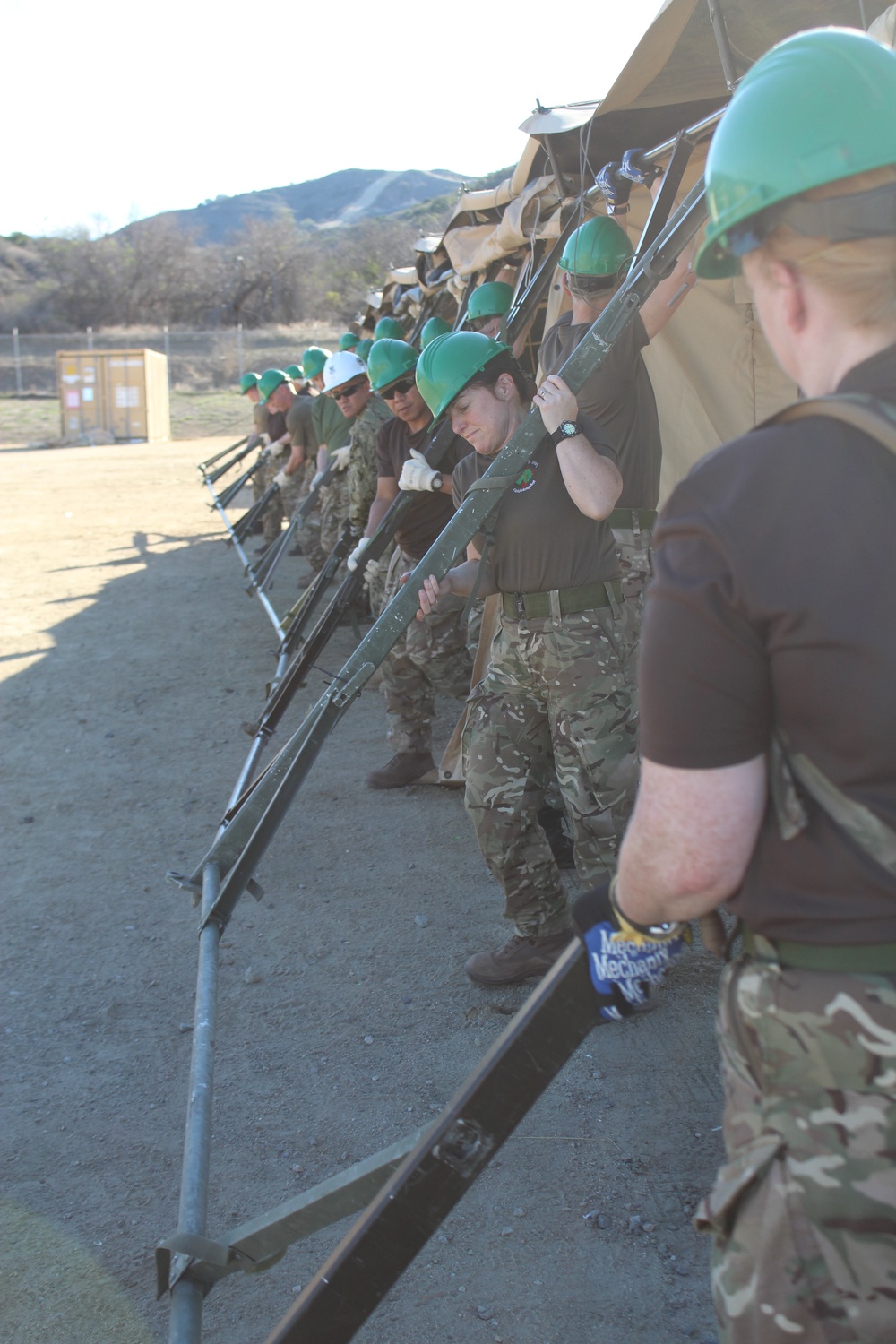 US Navy sailors train British Army soldiers in expeditionary medical training