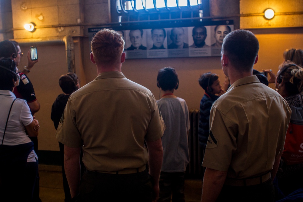 Marines tour Alcatraz Island during San Francisco Fleet Week