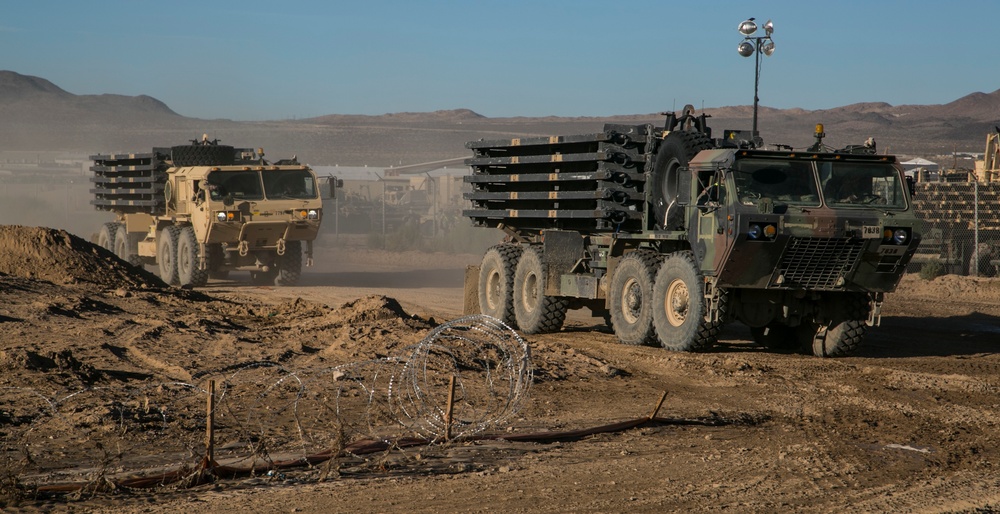 Soldiers pack up to fight the Donovians at Fort Irwin