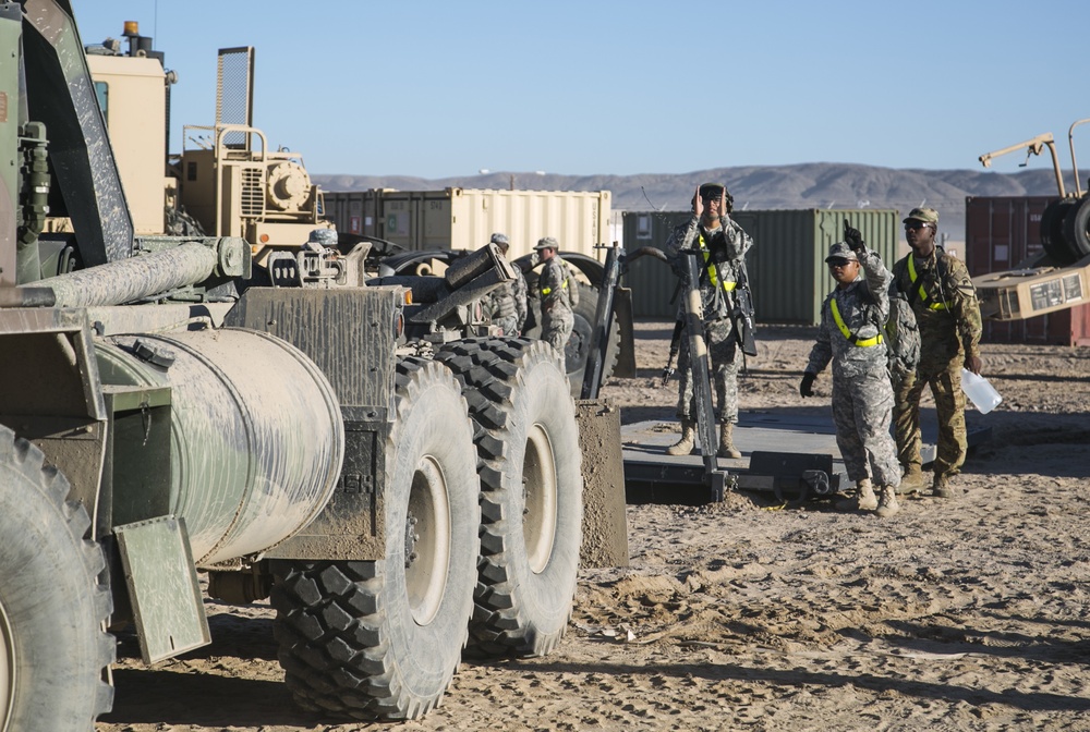 Soldiers pack up to fight the Donovians at Fort Irwin