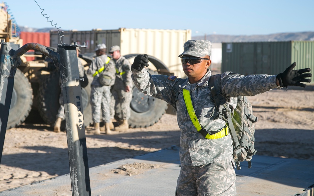 Soldiers pack up to fight the Donovians at Fort Irwin