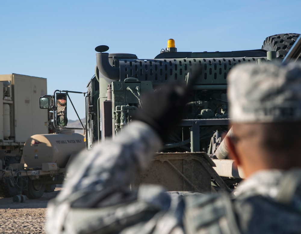 Soldiers pack up to fight the Donovians at Fort Irwin