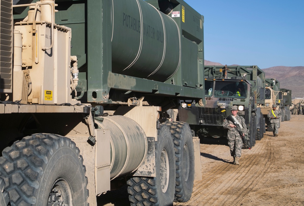 Soldiers pack up to fight the Donovians at Fort Irwin