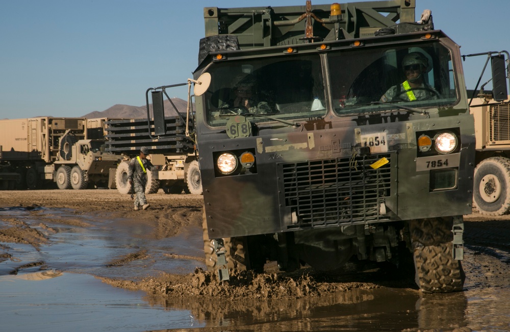 Soldiers pack up to fight the Donovians at Fort Irwin