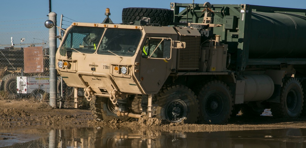 Soldiers pack up to fight the Donovians at Fort Irwin