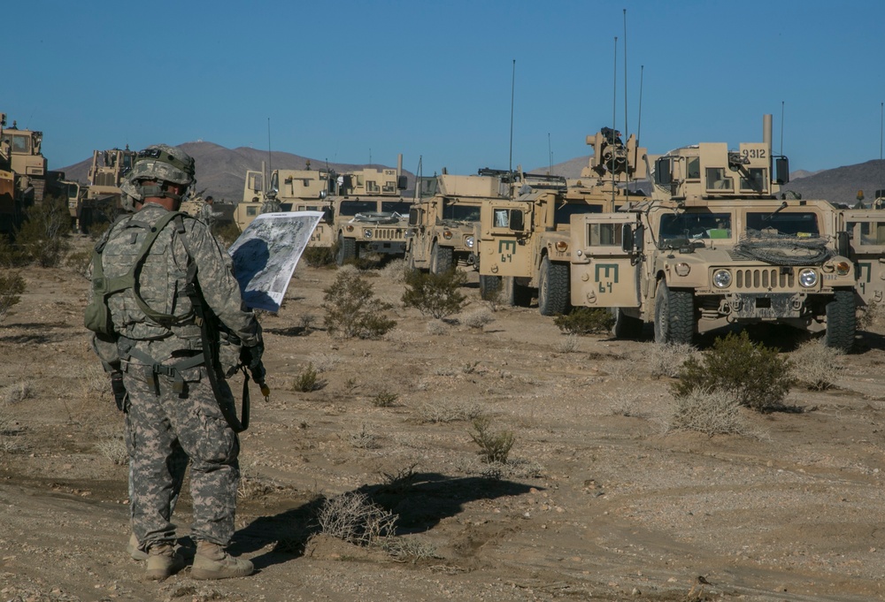 Soldiers pack up to fight the Donovians at Fort Irwin