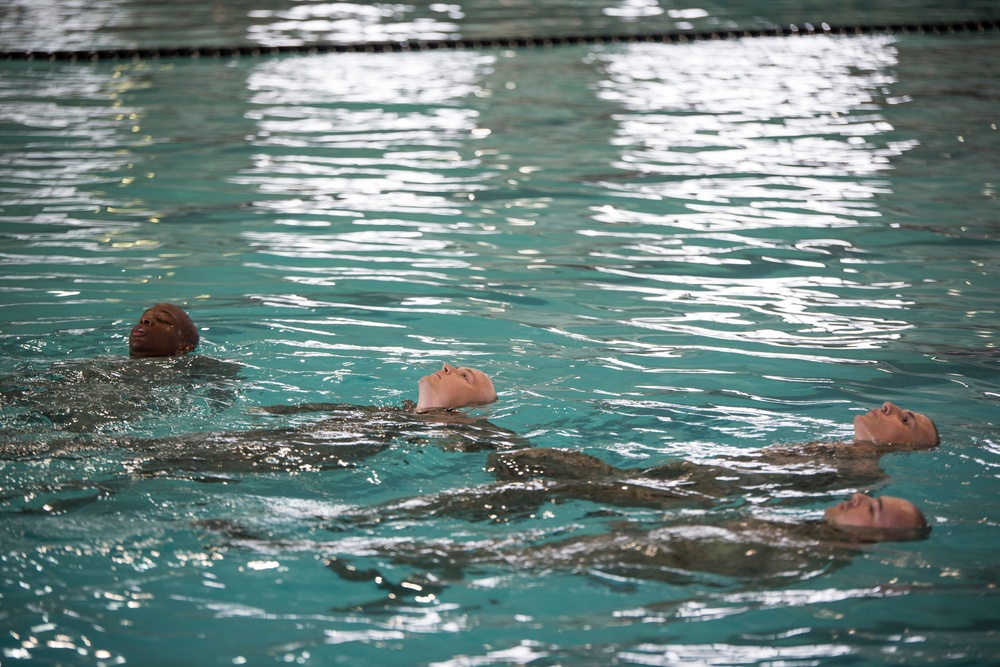 Marine recruits conquer swim qualification on Parris Island