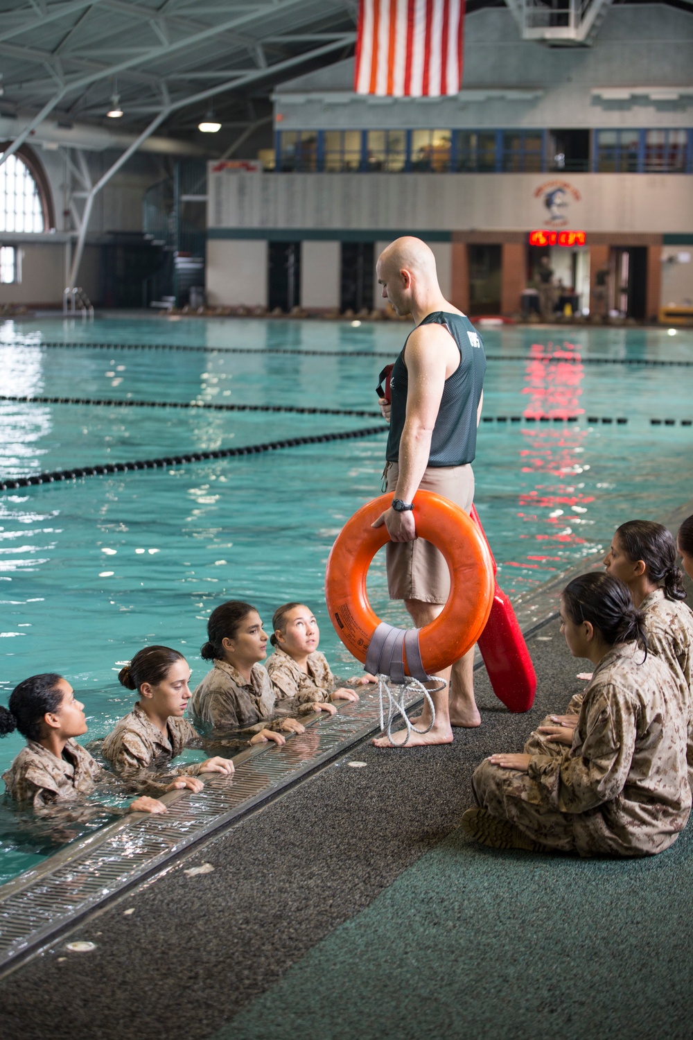 Marine recruits conquer swim qualification on Parris Island