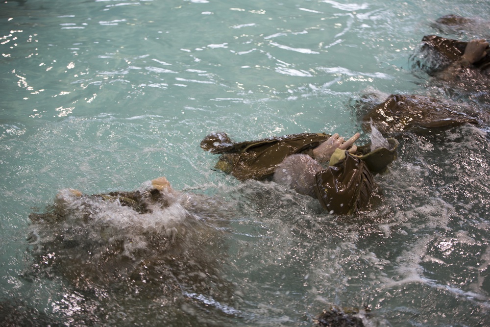 Marine recruits conquer swim qualification on Parris Island