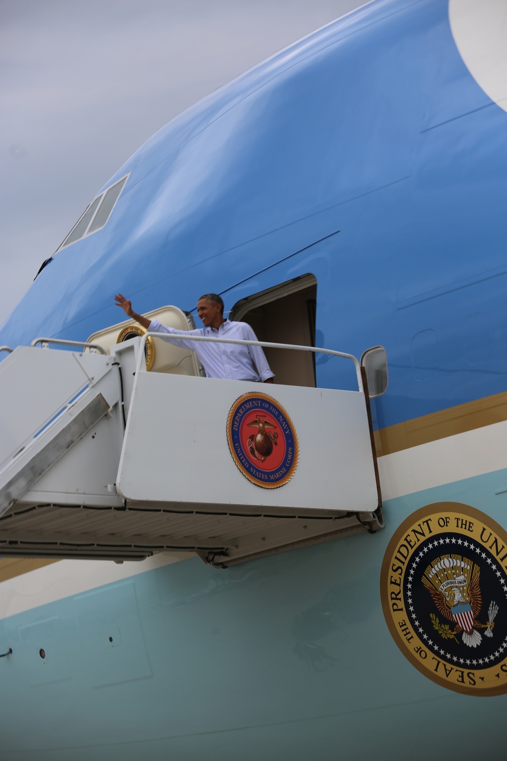 President Barack Obama departs San Diego