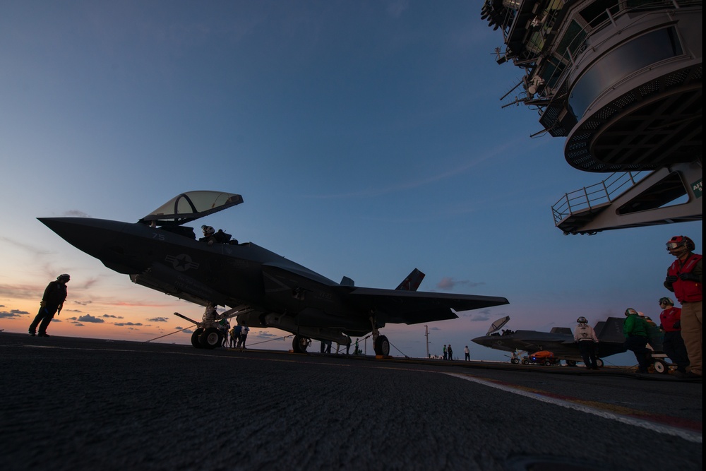 F-35 Lightning II conducts DT-II Night Operations aboard USS Dwight D. Eisenhower