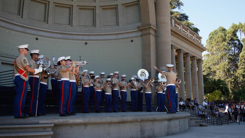 High school bands compete, perform with Marines at Golden Gate Park