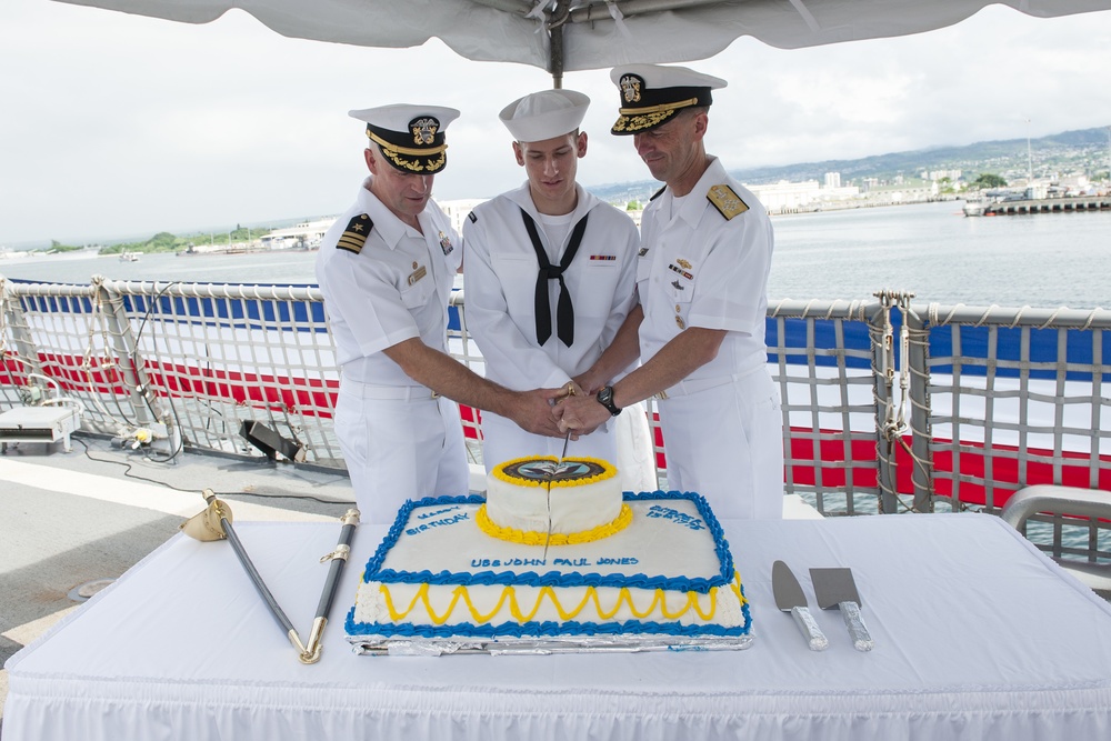 CNO celebrates Navy’s 240th Birthday aboard John Paul Jones