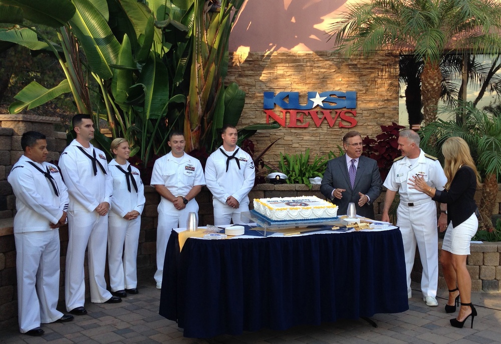 Vice Adm. Thomas S. Rowden, commander, Naval Surface Force, US Pacific Fleet celebrates #240NavyBday  on KUSI News