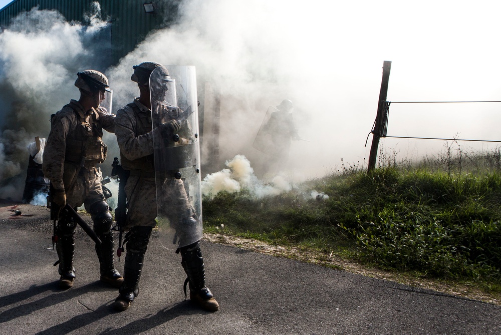 U.S., French crisis response forces quell riot