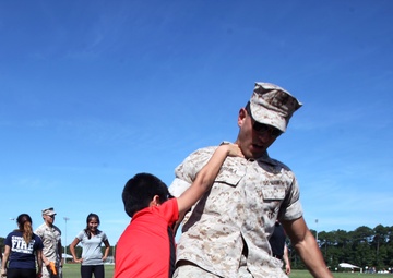 Families of MALS-14 Marines clock-in for fun