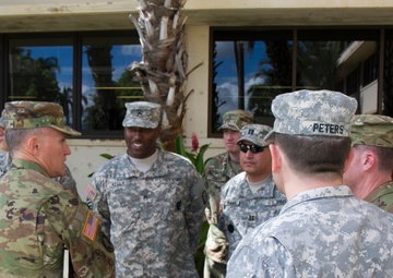 Sea Dragons honored by Maj. Gen. Ashley visit