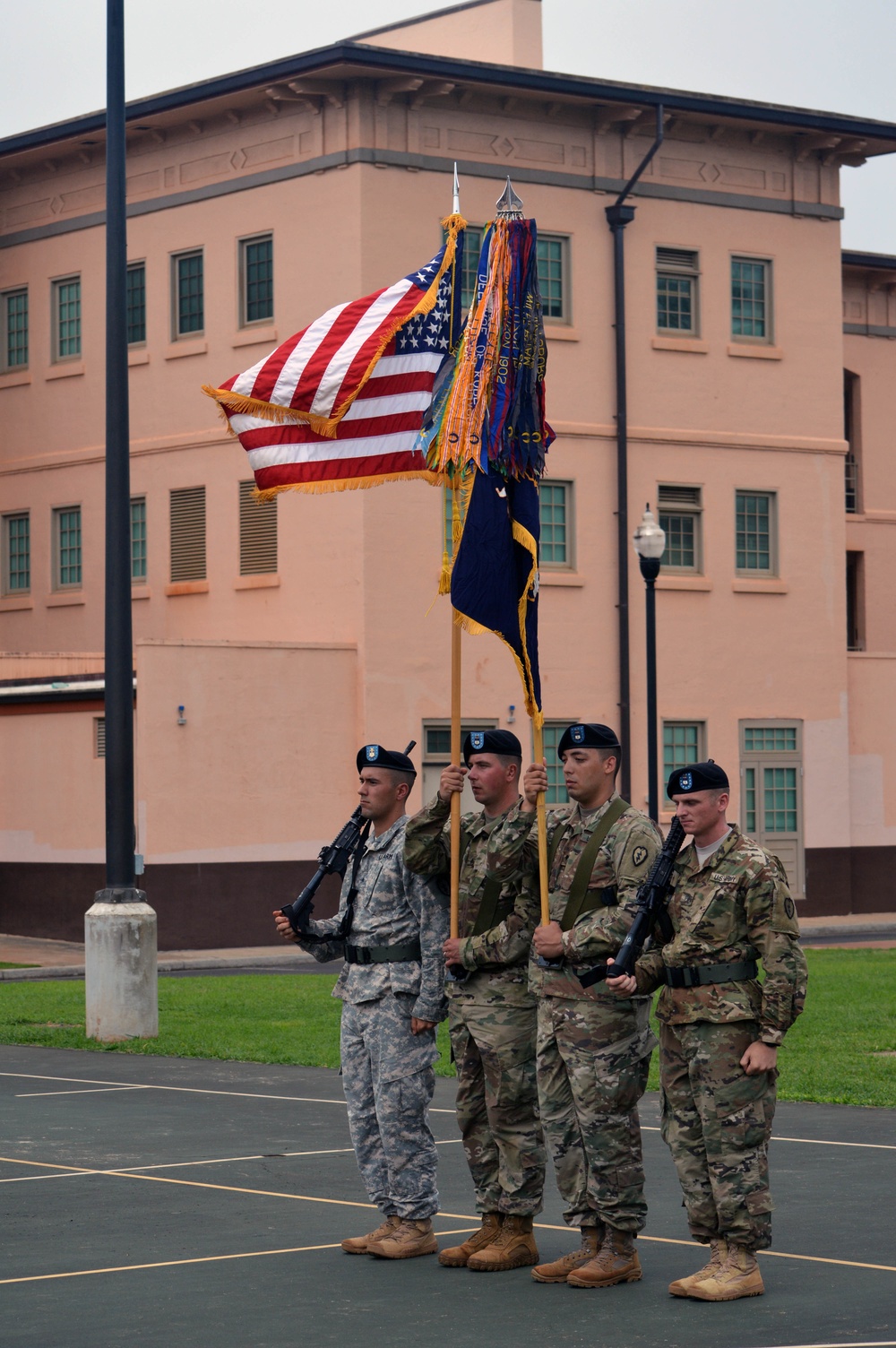 Soldiers perform time-honored tradition during color guard competition