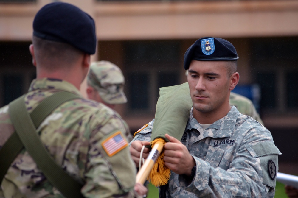 Soldiers perform time-honored tradition during color guard competition