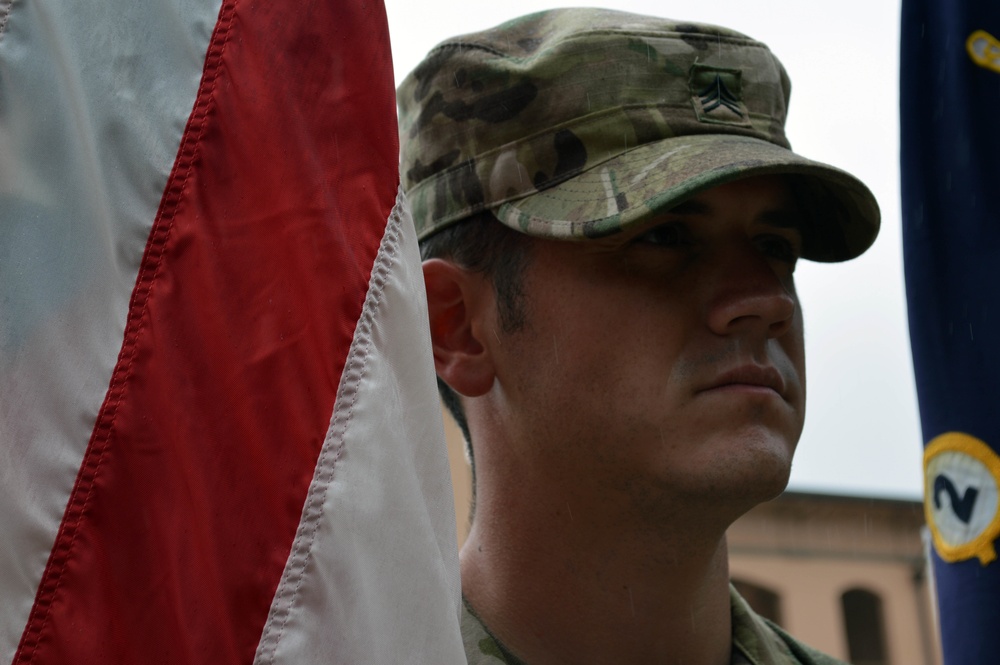 Soldiers perform time-honored tradition during color guard competition