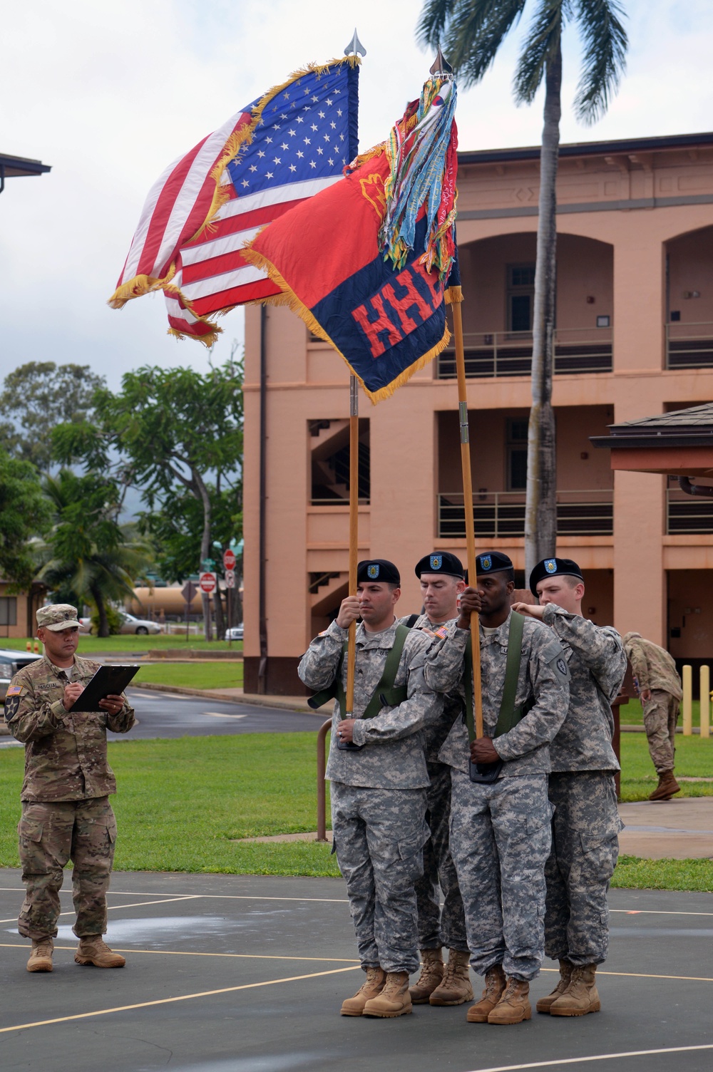 Soldiers perform time-honored tradition during color guard competition