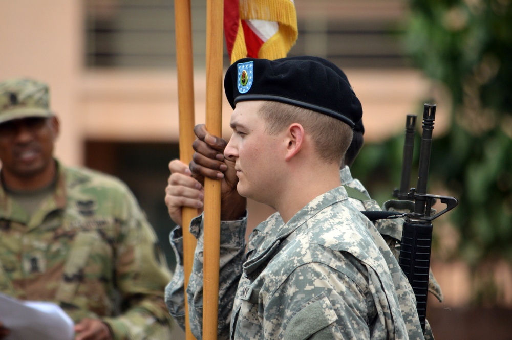 Soldiers perform time-honored tradition during color guard competition