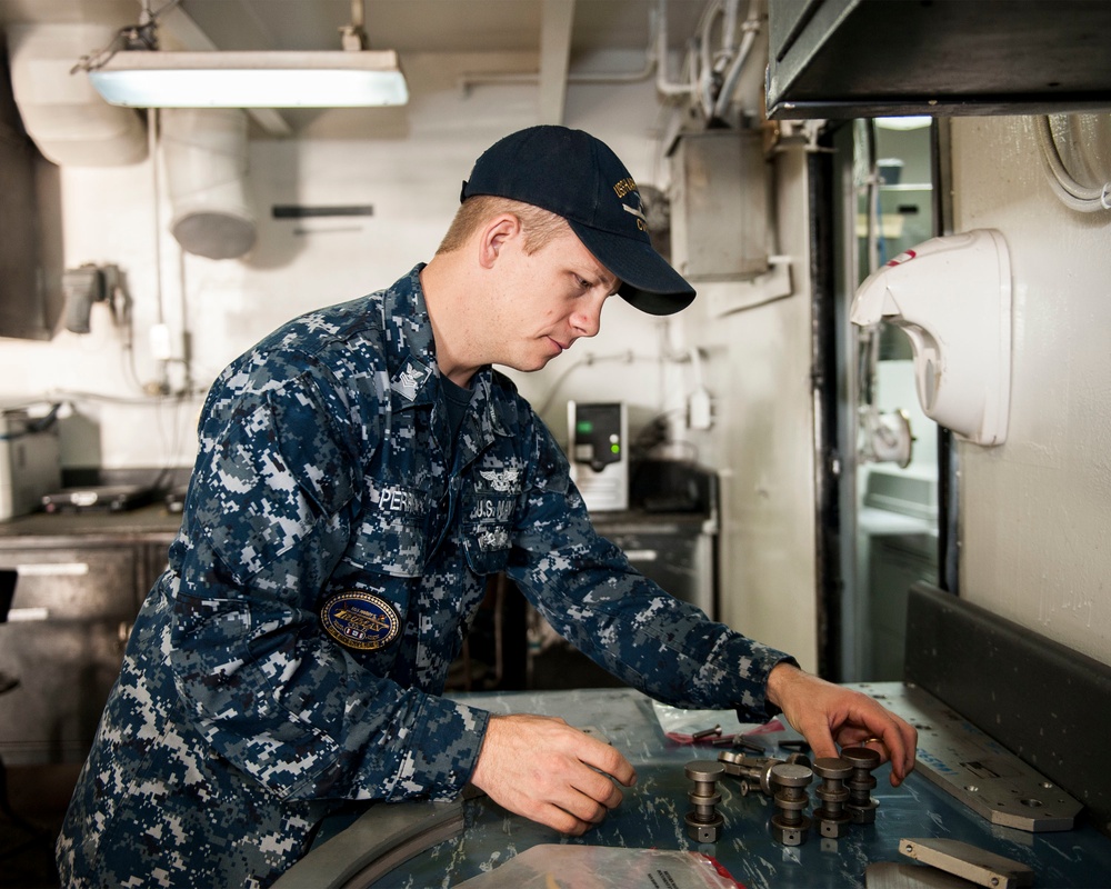 USS Harry S. Truman jet shop operations