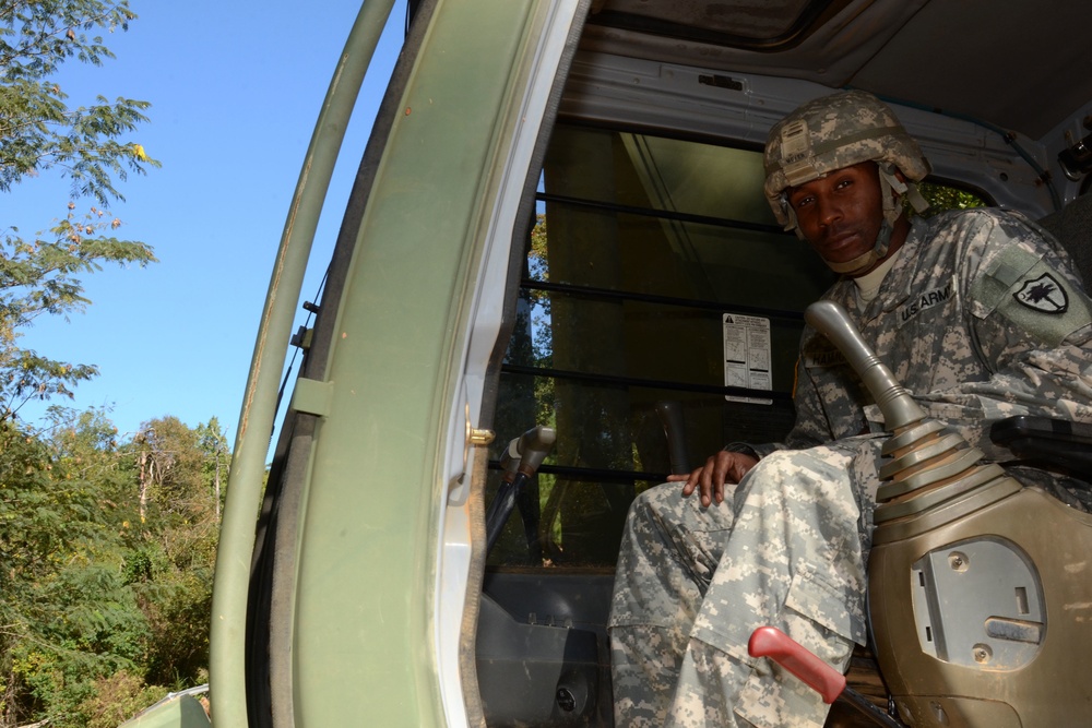 SCNG 124th Engineer Company performs hasty road and culvert repairs