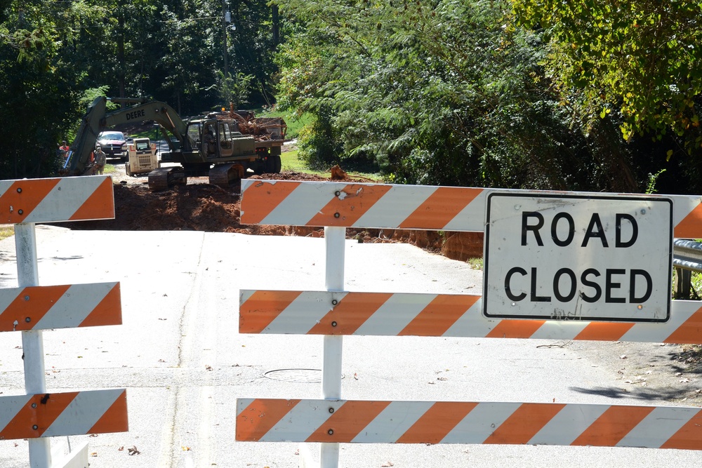 SCNG 124th Engineer Company performs hasty road and culvert repairs