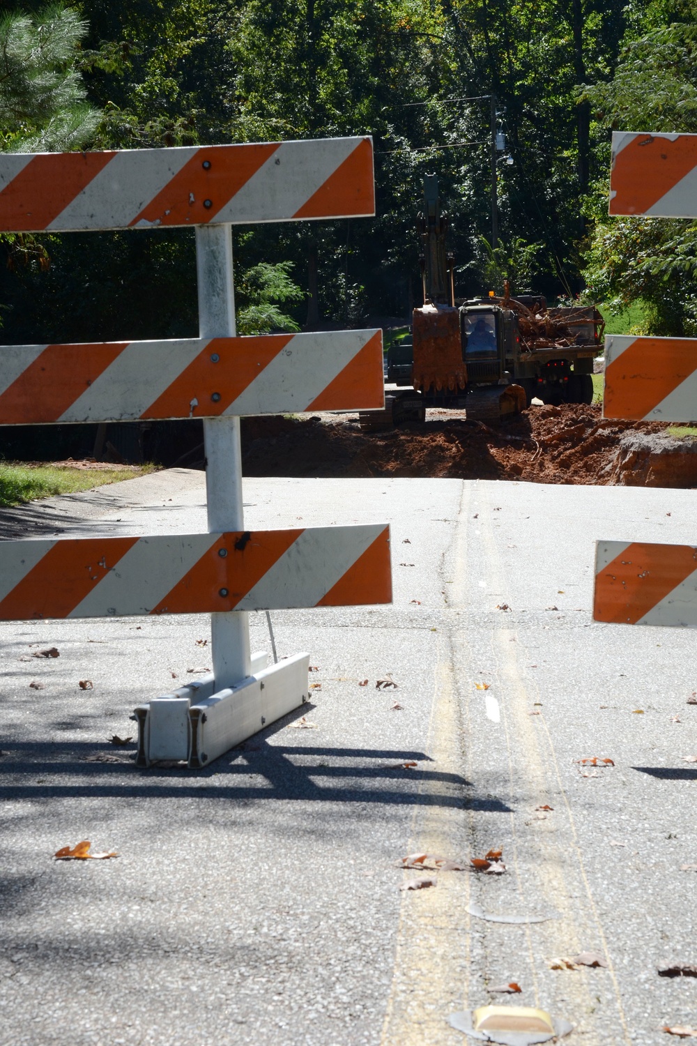 SCNG 124th Engineer Company performs hasty road and culvert repairs