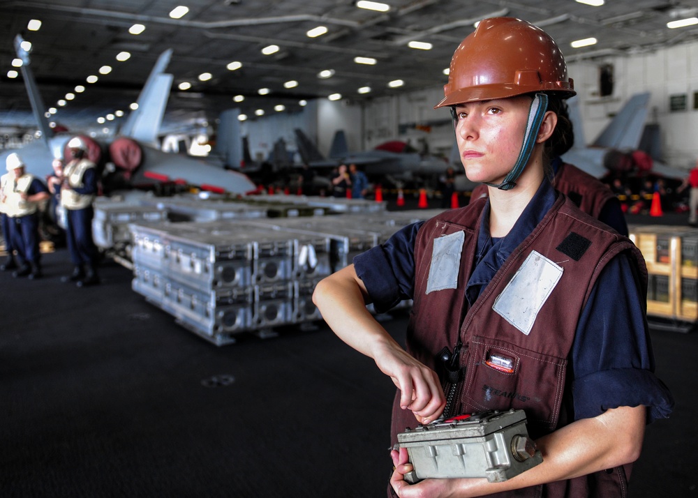 USS Theodore Roosevelt ammo offload