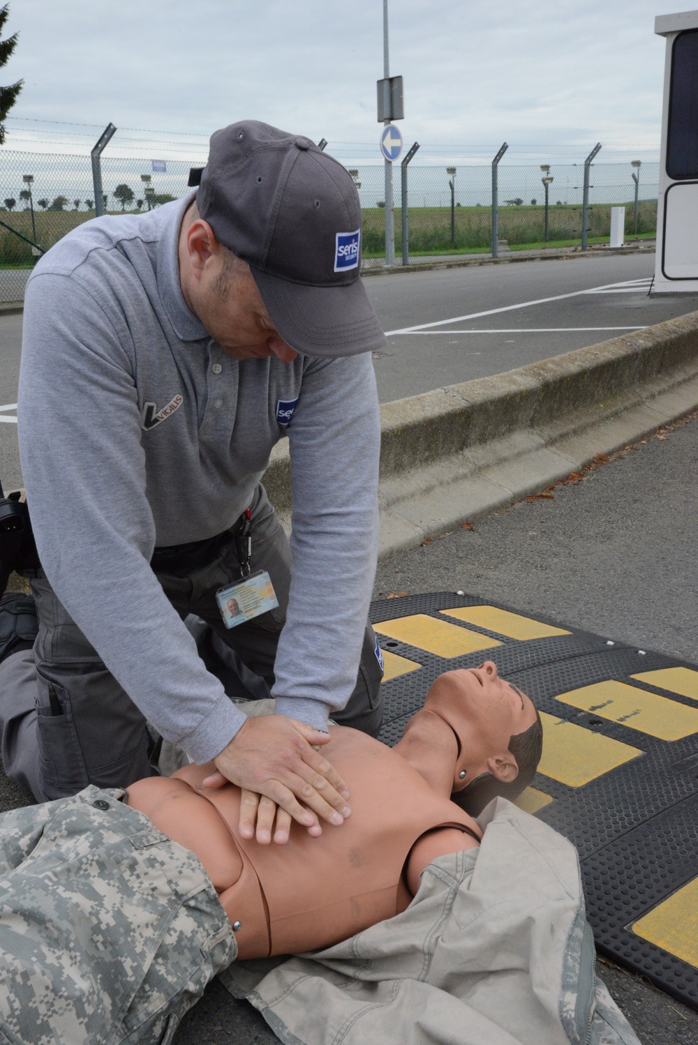Active shooter exercise on gate 14, Chievres Air Base