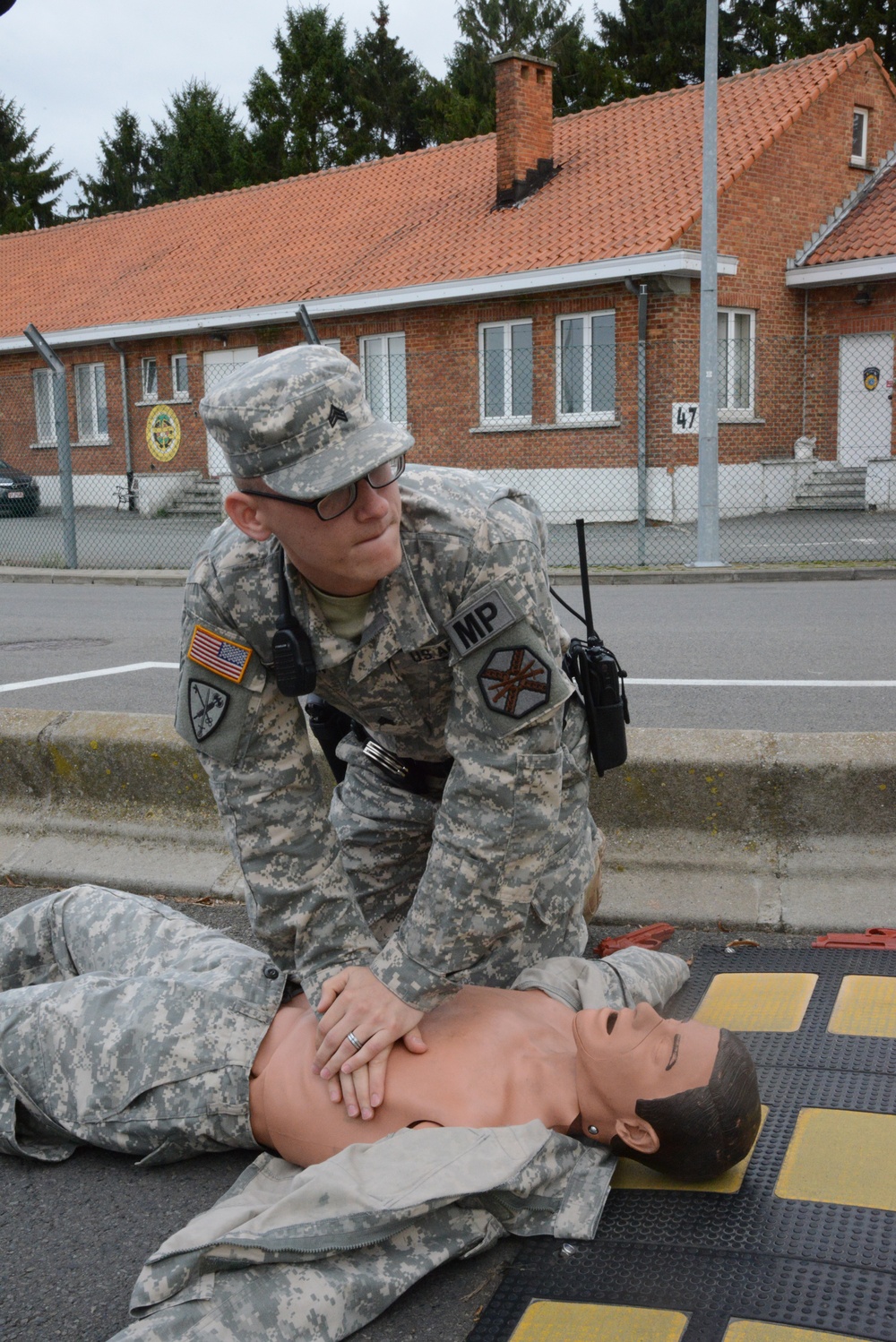 Active shooter exercise on gate 14, Chievres Air Base