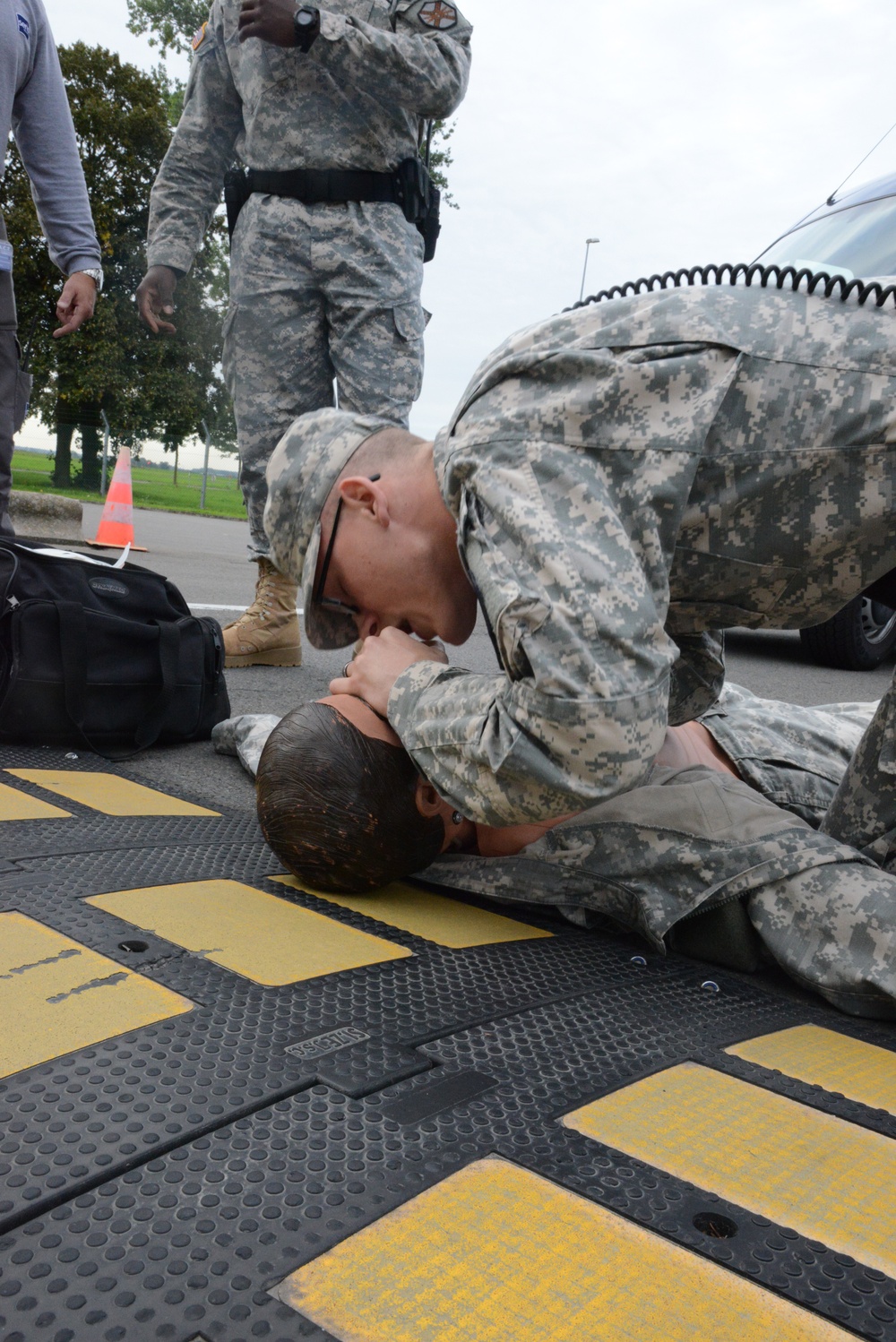 Active shooter exercise on gate 14, Chievres Air Base
